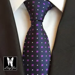 Фирменная Новинка модные Дизайн 8 см Галстуки Винтаж цветочный галстук Повседневное тканые Gravatas для Для мужчин