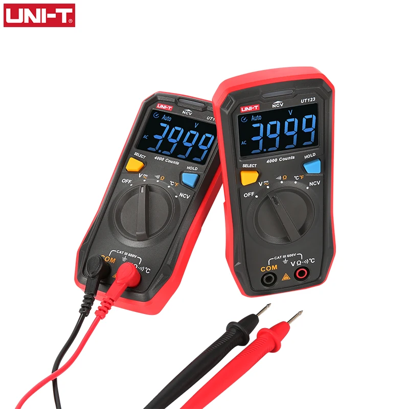 Digital Multimeter Multimeter Tester Voltage Meter Tester UNI-T UT123 UT123D Mini Digital Multimeter Temperature Tester Data AC DC Voltmeter Pocket Voltage Ampere Ohm Meter Auto Range