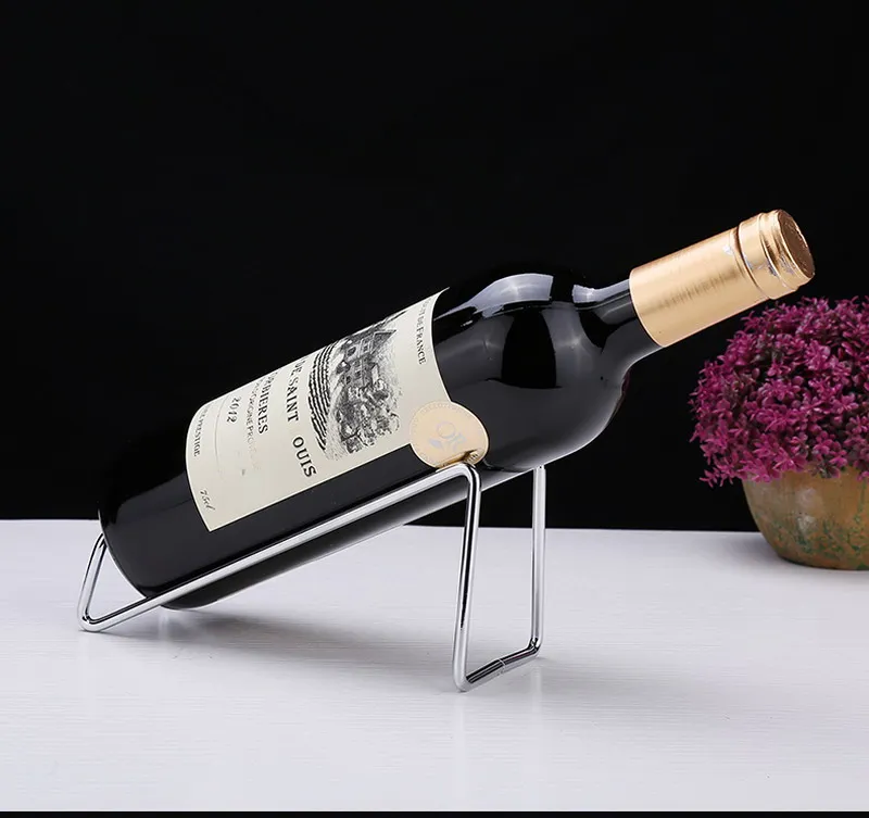 Из нержавеющей стали простой Винный Стеллаж украшение креативный дисплей домашняя подставка для вина в европейском стиле