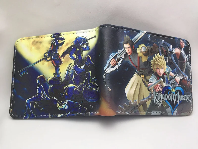 Новинка Аниме Kingdom Hearts кошельки мультфильм Стиль кожаный кошелек подарки мальчик девочка держатель для карт отделение для монет короткие бумажник carteira