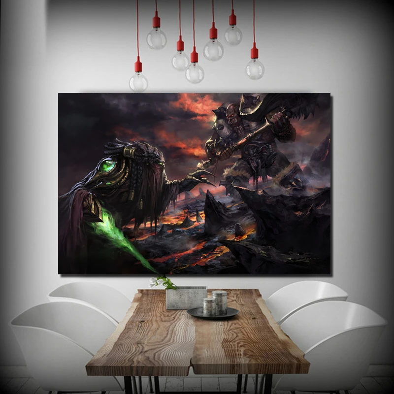 

World Of Warcrafts Blizzards Wallpaper HD Art Canvas Poster Painting Wall Picture Print Home Bedroom Decor Framework Accessories