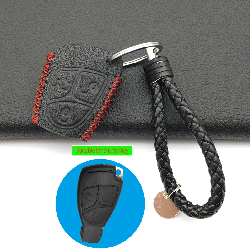 Изысканный кожаный чехол для ключей fbo пульт дистанционного управления для Mercedes Benz C и S ML CLK SLK CLS класс защитный брелок для ключей
