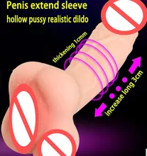 Gay Masturbate Big Dildo Vagina Stimulate Artificial Vagina Pocket Pussy Penis Sleeve Cock Extender Masturbate Sex Toy for Women