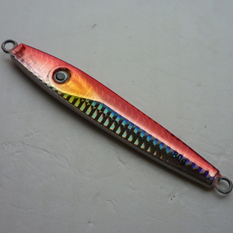 Metal Jig Lure 80g 12cm Deep Diving Fishing Lure Bright Laser Jigging