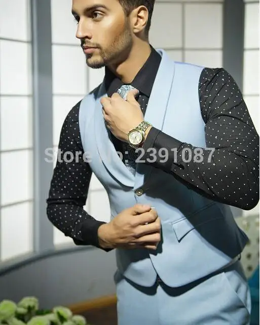 Custom Made Groom Tuxedos,Arabic Suit Party Suit Groomsman Suit Men's Suit (Jacket Pants Tie Vest)Bridegroom Suit .jpg