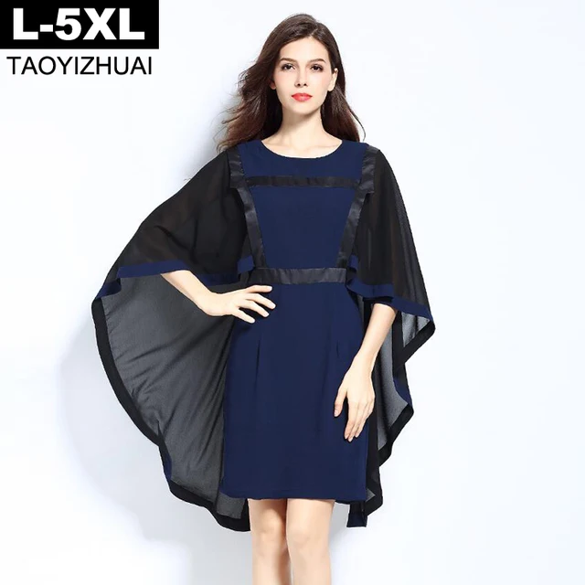 3/4 Sleeve Chiffon Dress