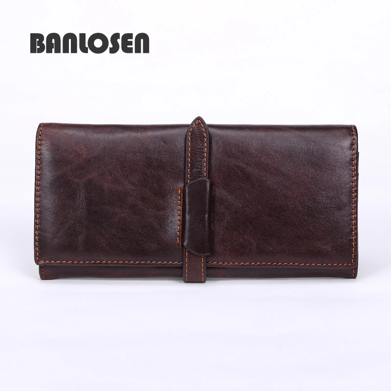 

Men Women Wallets Vintage Genuine Leather Wallet Fashion Brand Purse Card Holder Wallet Man Clutch Bag Portefeuille Femme