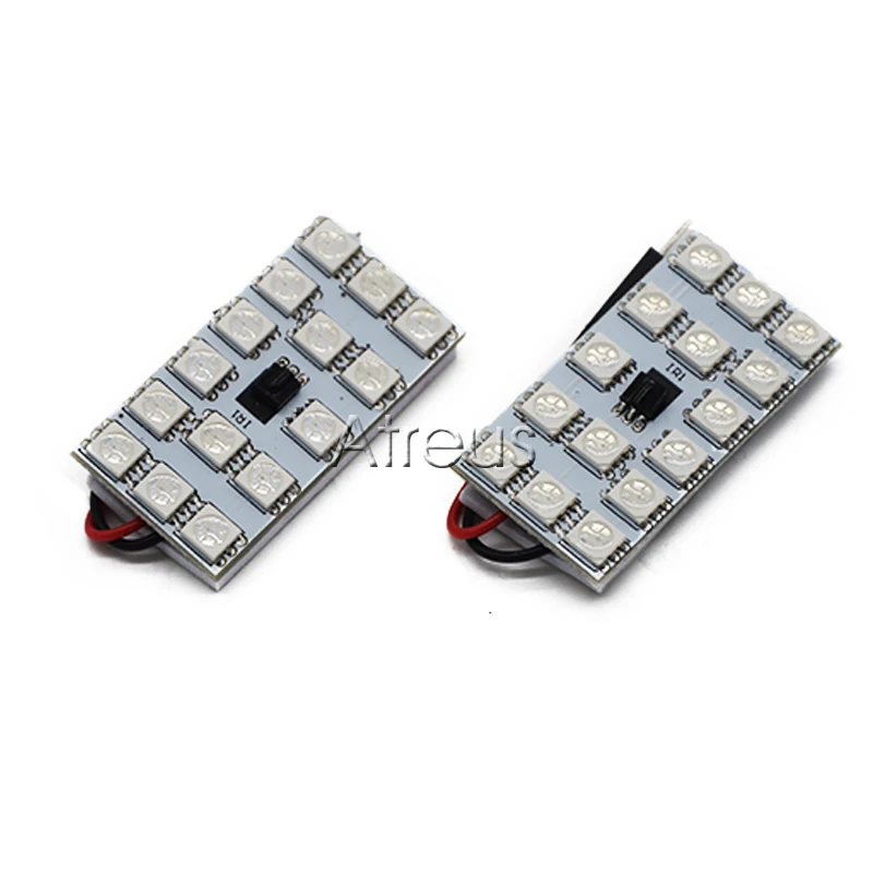 Buy CNparts Car LED Interior Light 12V RGB 15-SMD 5050 Double Tip C5W Car Styling Reading Lamp bulb Car Light source accessories