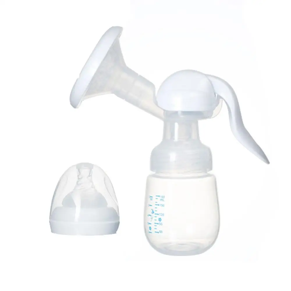 

Manual Press Style Breast Pump with Milk Bottle Nipple Function Milk Saver Suction Bottle Feeding