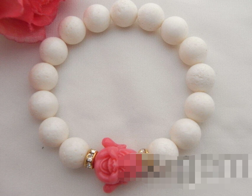 

Hot sell Noble- FREE SHIPPING>>>@@ 0582 Spongy Coral&Rhinestone Bracelet