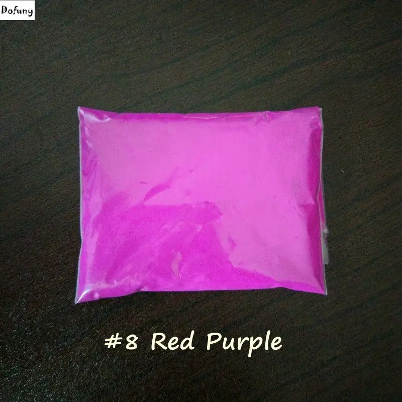 Неоновый китайский красный цвет блеск для ногтей флуоресцентный пигмент фосфорный порошковый флуоресцентный краски DIY мыло пигмент 500 г/пакет - Цвет: red purple