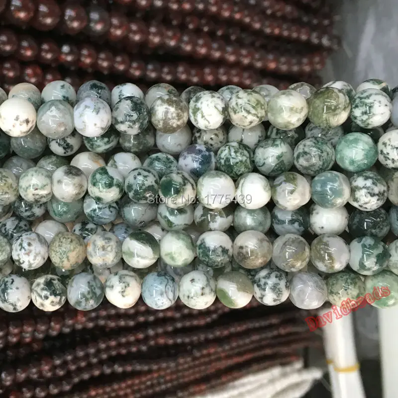 

Factory price Natural Stone Tree Agat Round Loose Tree lines Beads 16" Strand 4 6 8 10 12MM Pick Size For Jewelry Making diy