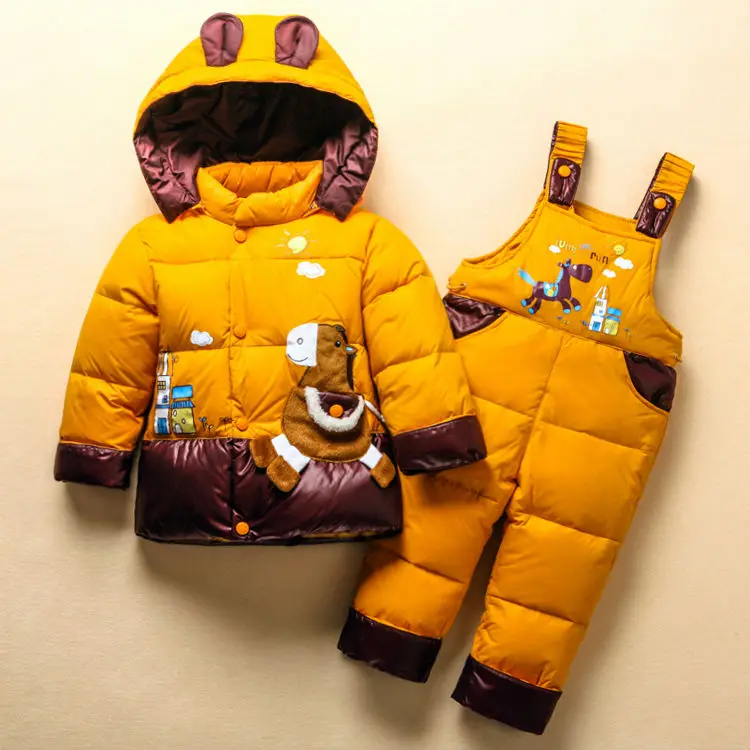 Г. комплект одежды для малышей, утепленная пуховая куртка комбинезон для мальчиков, пуховая куртка, комплект одежды, детские пуховики и парки детская одежда для девочек