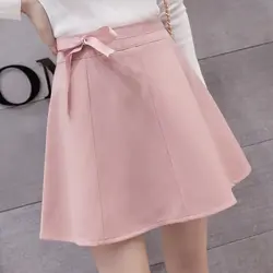 2019 новое летнее маленькое Воздушное кружево-Up мини-юбка Для женщин Мода Высокая Талия скейт-юбки Милая женская повседневная короткая юбка