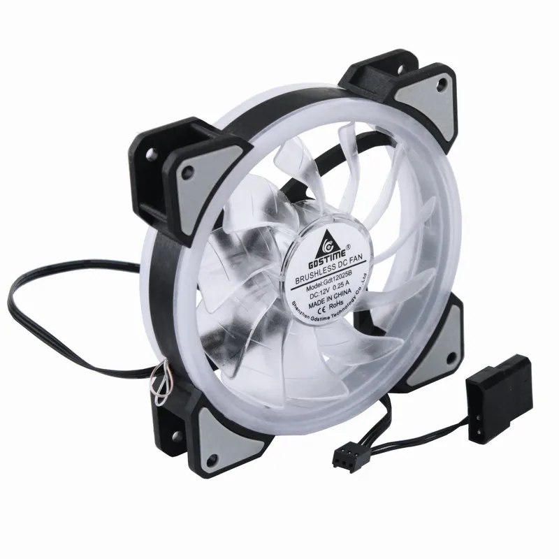 Gdstime 2 шт. DC 12V 120x120mm 120mm x 25mm PC чехол вентилятор гидравлический 3Pin 4Pin 12 см