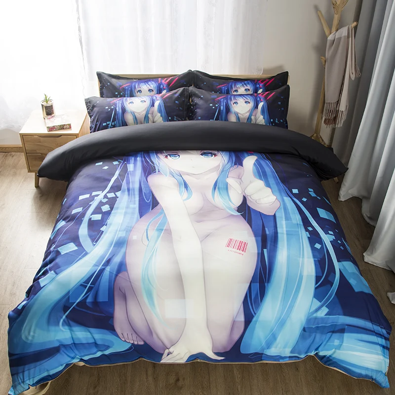 Японские сексуальные комплекты постельного белья для взрослых с аниме, пододеяльник, пододеяльник, простынь, наволочка для колледжа, комнаты в общежитии, текстильные комплекты