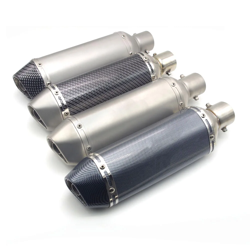 

51mm Inlet Universal motorcycle exhaust scape moto muffler Pipe with DB killer FOR yamaha tdm 900 ttr 250 ktm duke 125 versys650