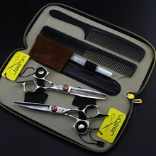 354# Парикмахерские ножницы 4 шт. костюм с расчески и сумкой 5,5 ''16 см бренд Jason 440C ножницы для резки Hair ножницы для волос
