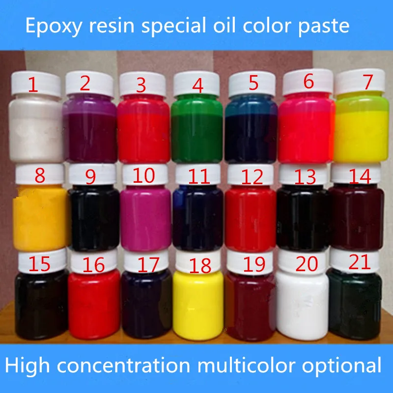 

1pc Epoxy ResinOily color paste resin luminou color paste fluorescent color paste Colorant DIY Glue Handcraft AB Resin Material
