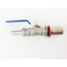 1/" из нержавеющей стали бесшовный компактный шаровой клапан& Барб-сосуд для домашнего варения пива горшок