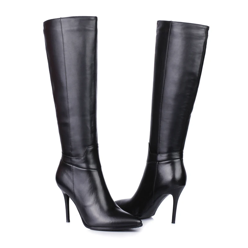 666 29 2014 plus size Ladies Fashion winter women botas mujer shoes genuine leather bottes femmes