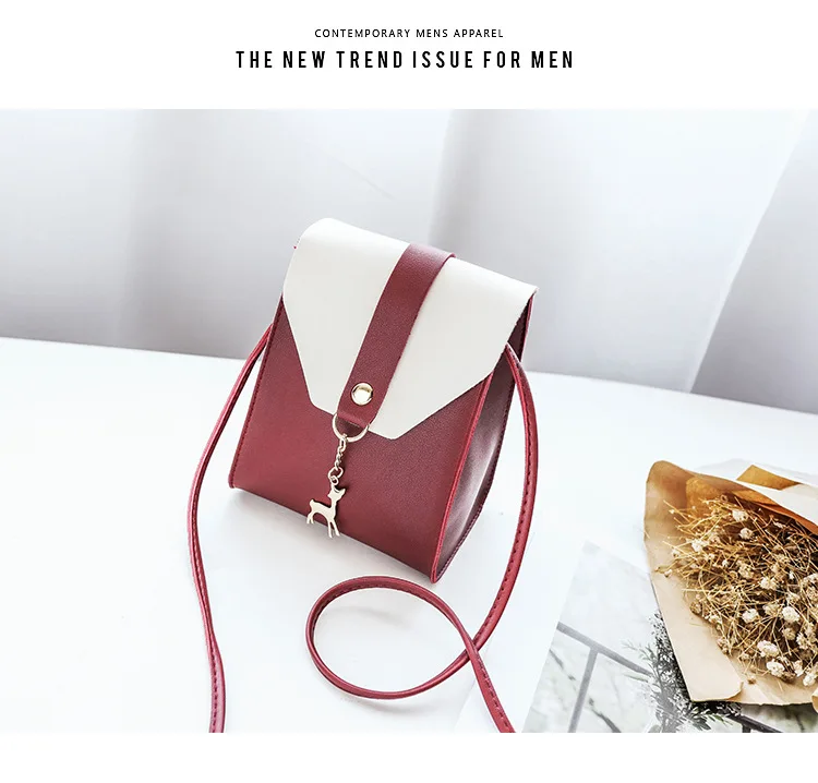 Женская сумка через плечо с цветными вставками и подвеской в виде оленя, модная сумка от производителя, прямые поставки 2013, новые стильные сумки и обувь, модная Tr