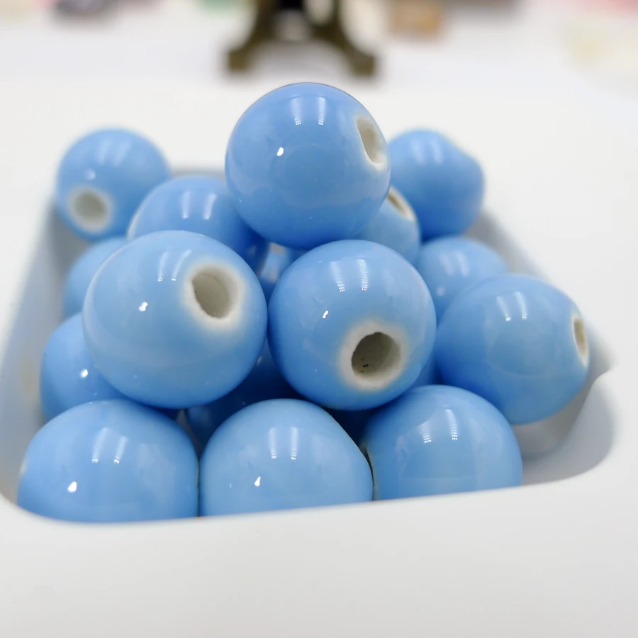 

Jingdezhen Ceramic beads wholesale flower porcelain bead for jewelry making 10mm 20pieces/lot beads #A312A