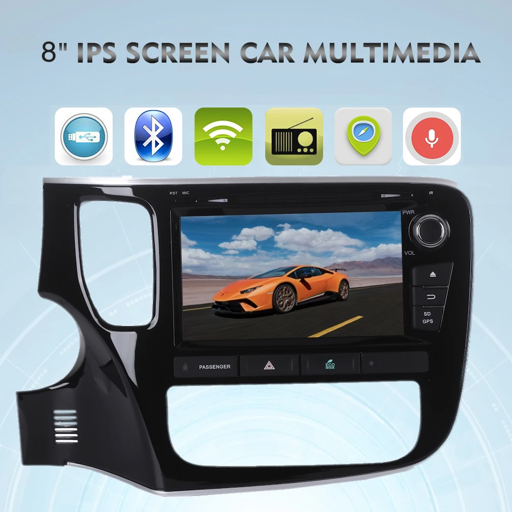Top Car 2 din android GPS Navi for Mitsubishi Outlander 2014 2015 2016 auto-radio navigation multimedia 4Gb+32Gb PX5 8-Core 2