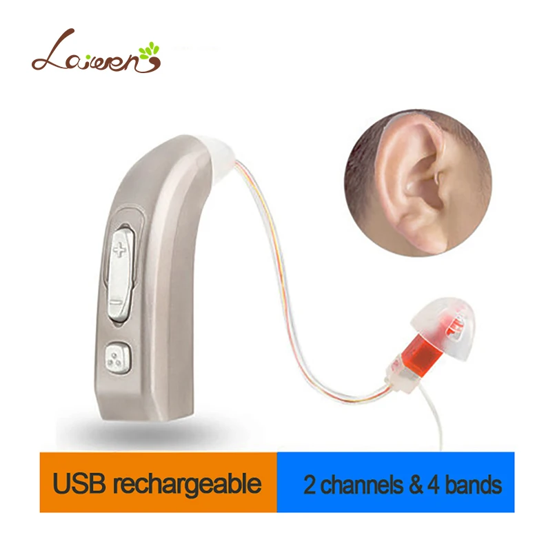 

Newest Rechargeable Ric Hearing Aid Auidphones Microphone Amplifier To Profound Deaf Hearing Aids Left /Right ear Dropshippin