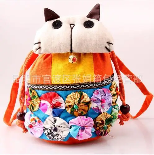 

Original Retro Cartoon Animals Bags Dog Head Personalized Tote Bag Women's Fashion Handbag Printed Cat Head Shoulder Bag 2017