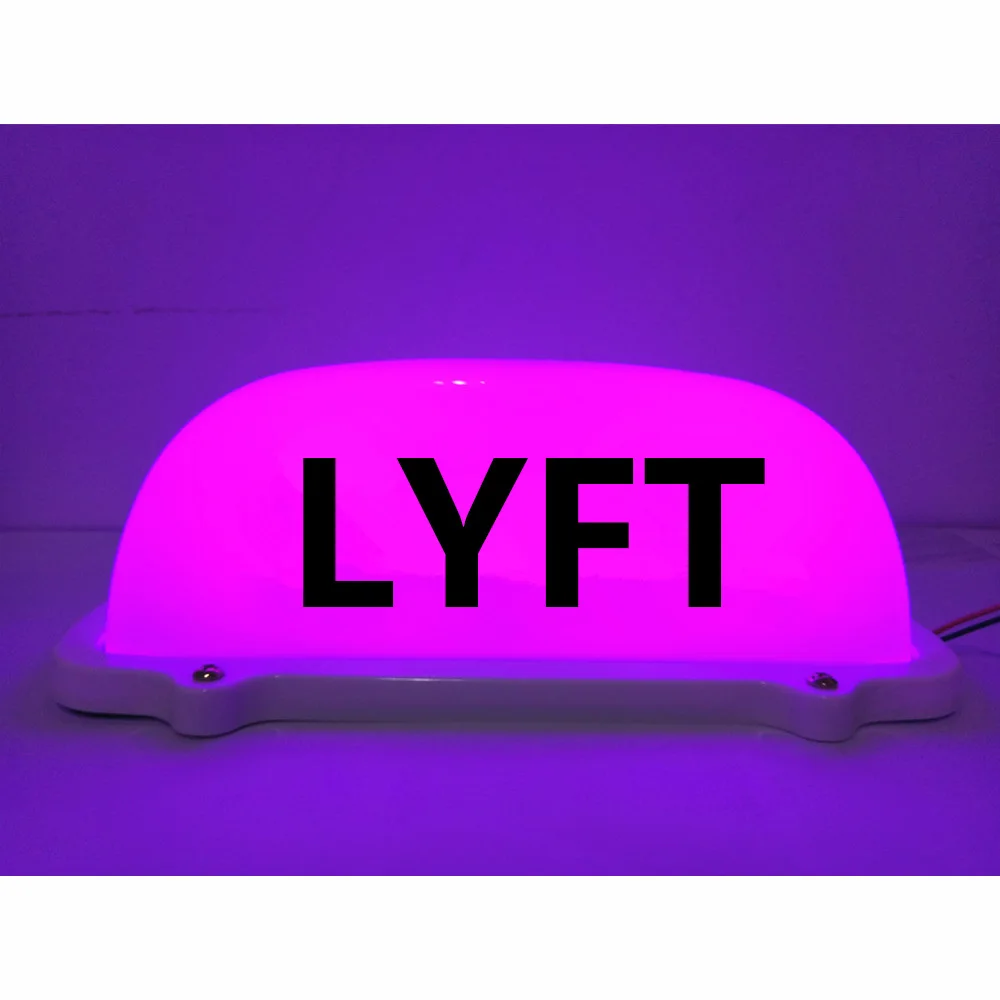 

LYFT Taxi Top Light/LED Roof LYFT Sign dome light 12V with Magnetic Base Blue GREEN Pink Optional
