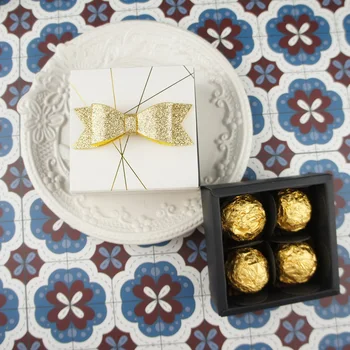 

8.9*8.9*3.5CM gold line design 10 set Chocolate Paper Box valentine' Christmas Birthday Party Gifts Packing Storage Boxes