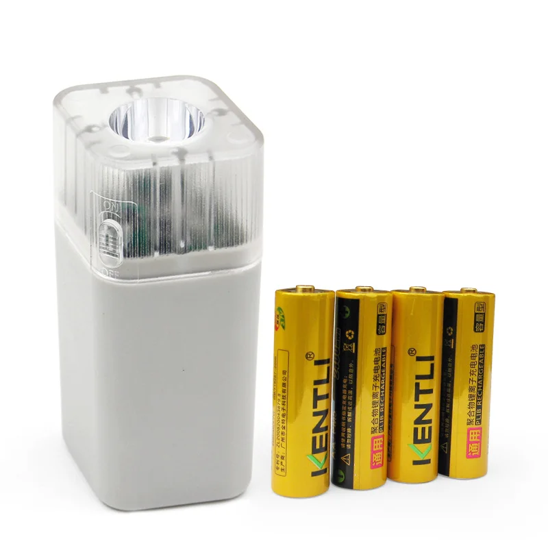 

4pcs 1.5V AA 2400mWh Lithium Li-ion Li-polymer Rechargeable Battery + 4 ports aa aaa smart led flashlight charger
