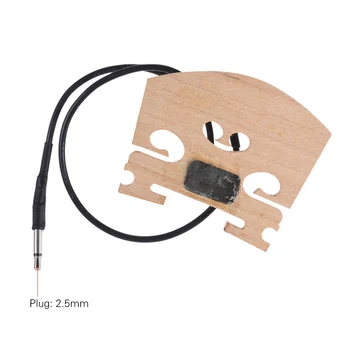 

Violin Bridge Upright Bridge with Rod Violin Pickup Piezo Set for 4/4 Full Size Electric Violin Parts Replacement