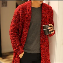 Neue marke mode lässig männer frühling und herbst lange pullover männlich pullover mantel strickjacke jacke flut Koreanischen pullover warme