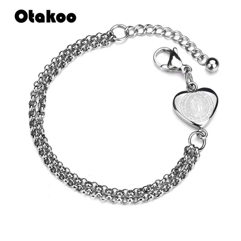 Otakoo новые шармы христианские ювелирные изделия Дева Мария серебряного цвета