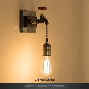 

American Style Vintage Wall Lamp Edison Lamps Creative Metal Pipes Wall Light Cafe Bar Industrial Wall Lights Art Deco Lighting
