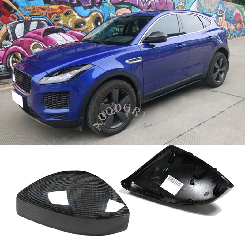 Сменные боковые зеркальные крышки из углеродного волокна для Jaguar E-PACE- F-PACE- стайлинга автомобилей