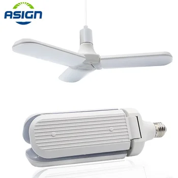 

Fan Blade LED Bulb E27 45W 60W Foldable Fan Lamps AC 110V 220V Super Bright Led Lamp Lampadas Ampoule SMD 2835 For Home Lighting