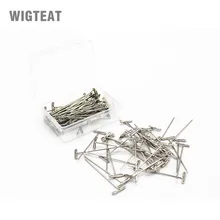 50 шт./кор. 51 мм длинные т шпильки для парика на головка из вспененного материала стиль т-шпильки Инструменты для укладки парика дисплей волос салон