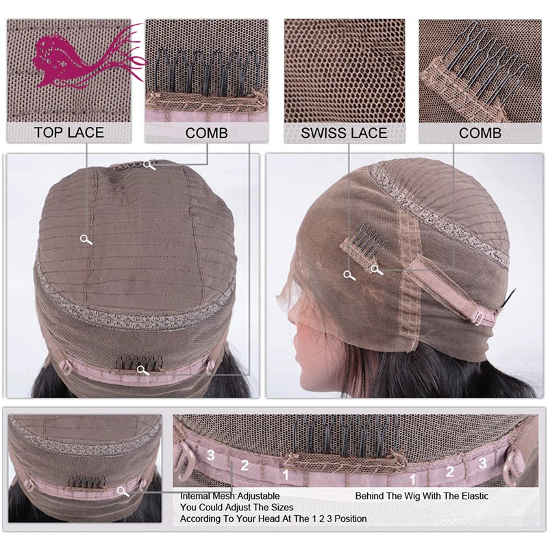 EAYON волос Glueless натуральные волосы синтетический Frontal шнурка 360 Искусственные парики глубокая волна для черный для женщин с волосами младенца 130% г
