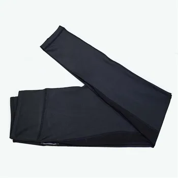 High Waist Fitness Legging Women Heart Workout Leggins Femme Fashion Mesh And PU Leather Patchwork Leggings Solid Pants 6