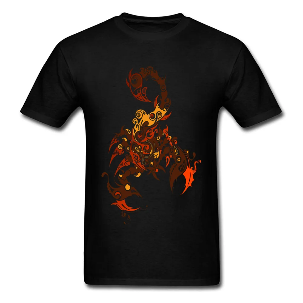 Batik Art Scorpion Cute Boy T Shirts Round Collar Short Sleeve 100% Cotton Fabric Tops Shirt Custom Tshirts Top Quality Batik Art Scorpion black
