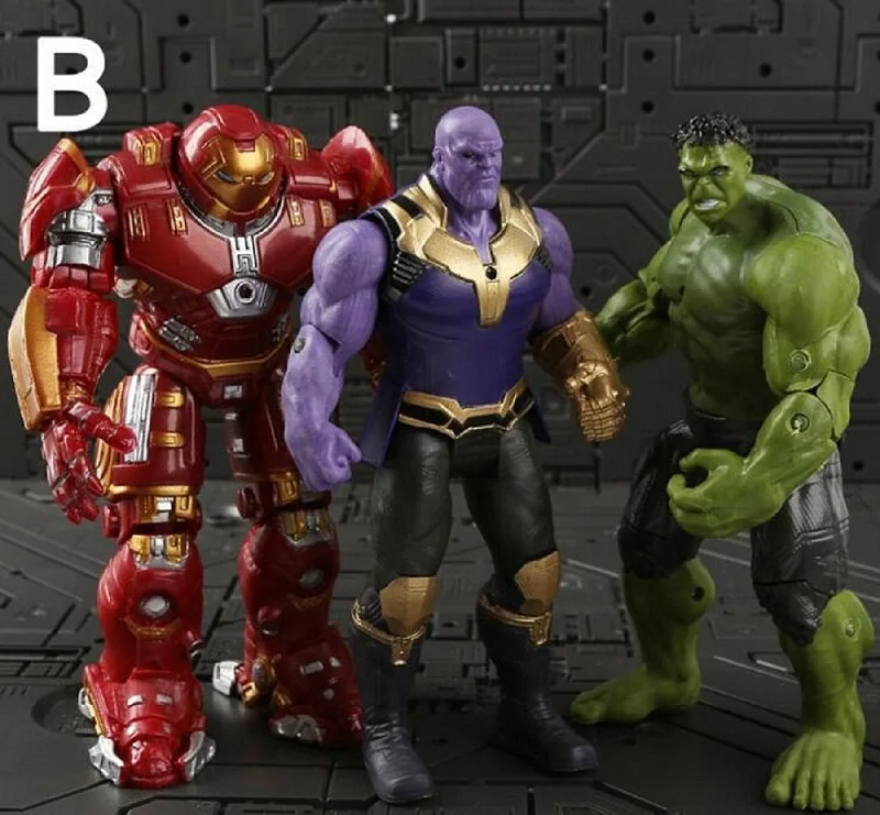 6pcs/set Marvel Toys The Avengers Figure 18cm Superhero Batman Thor Hulk Captain America Action Figure Collectible Model Doll 6pcs/set Marvel Toys The Avengers Figure 18cm Superhero Batman Thor Hulk Captain America Action Figure Collectible Model Doll