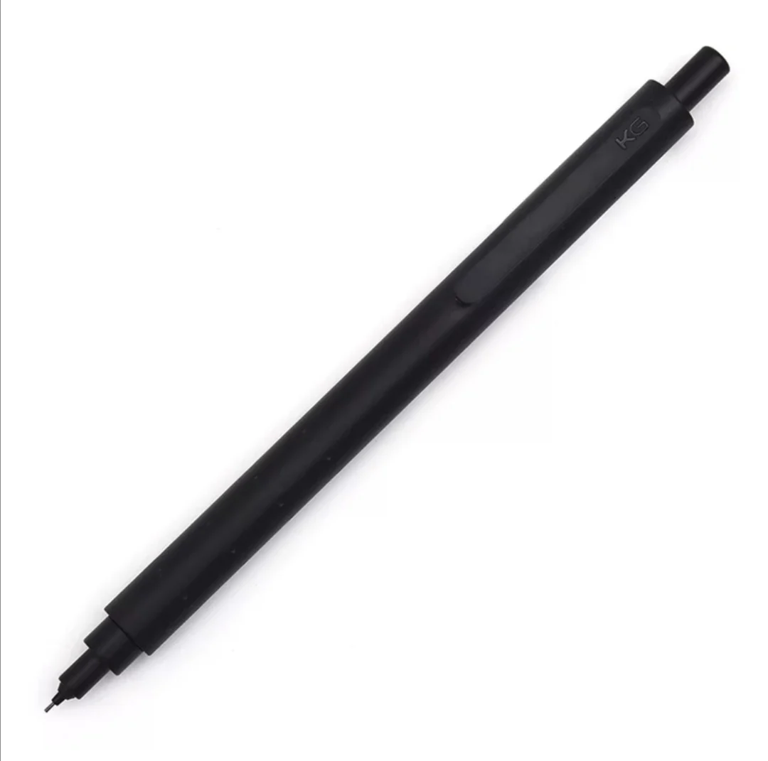 KACO KG Drafting Mechanical Pencil Anti Breaking Core Lead Holder 0.5mm And HB 2B box lead Optional Office School Supplies - Цвет: Black