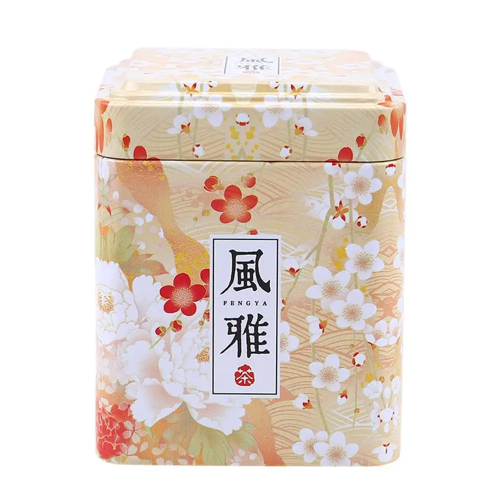

Portable Vintage Tea Caddy Pastoral Candy Tin Mini Storage Boxes Sealed Coffee Powder Cans Tea Leaves Container Metal Organizer