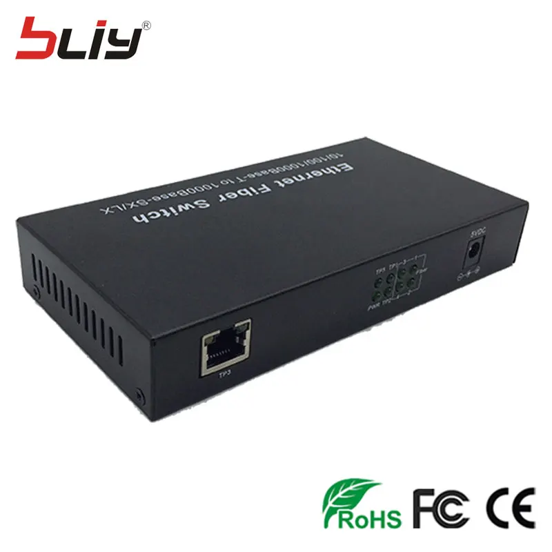Горячие gigabit sfp волокна порт media converter 4 порта RJ45 3 4G3E ethernet волоконно оптических
