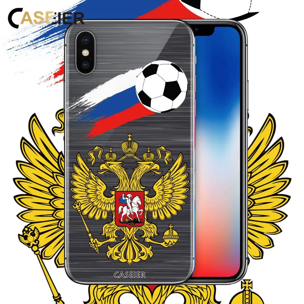 Caseier Футбол телефона чехол для iPhone 5 5S SE силиконовый 6 6S 7 8 Plus русский Чехол