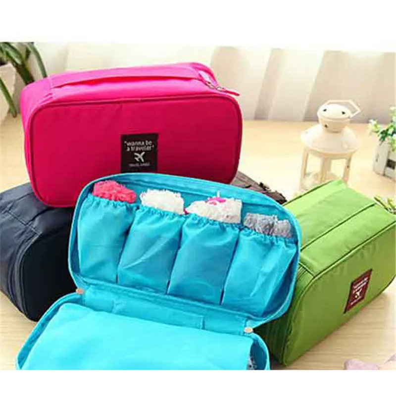 

Waterproof Clothes Organizer Storage Box Underwear Bra Packing Makeup Make Up Organizer Cosmetic Cloth Storage Travel Bags x