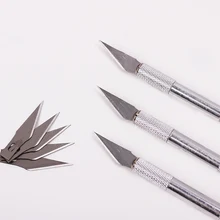 1 Набор, металлическая ручка, лезвие для скальпеля, нож, деревянный резак для бумаги, ручка для рукоделия, гравировка, режущие принадлежности, сделай сам, универсальный канцелярский нож